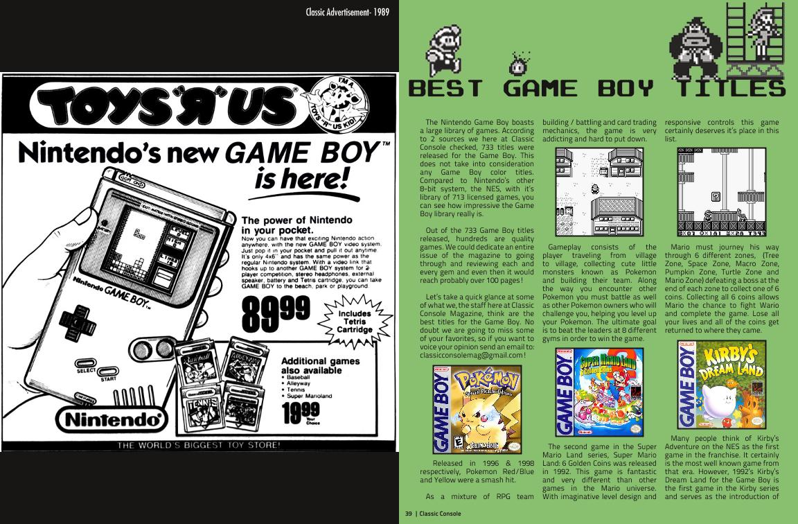 Best Game Boy Titles - Old School Gamer Magazine